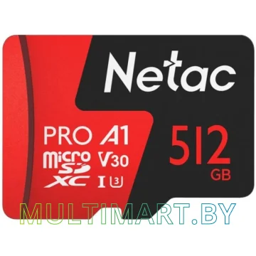 Карта памяти Netac P500 Extreme Pro microSDXC 512GB NT02P500PRO-512G-S